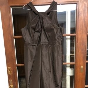 J Crew brown silk sheath dress size 16/14